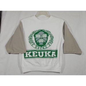 Vintage Dodger Band Keuka College Veritas White Gray Green Size Small